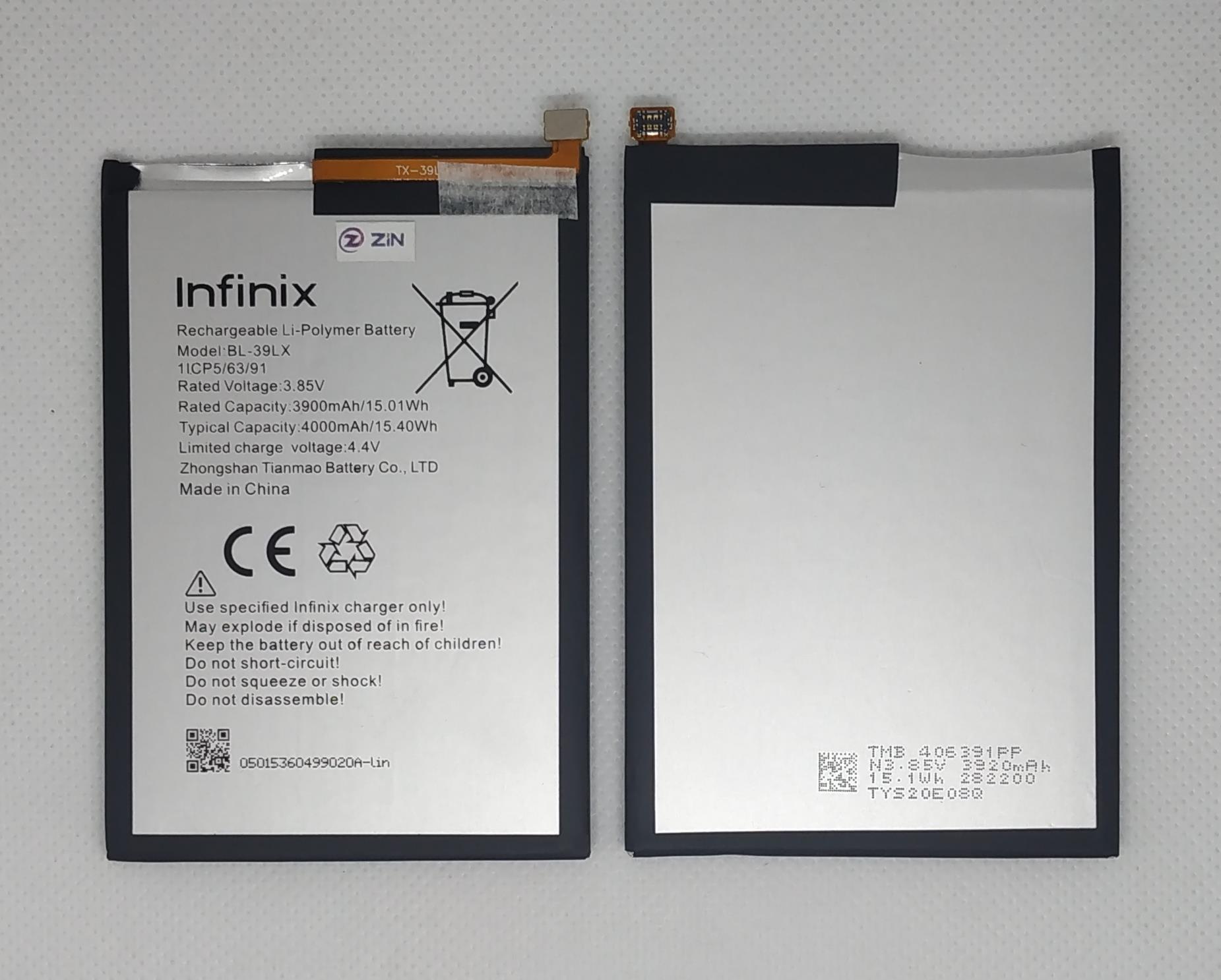 İnfinix S5 Lite Batarya Pil